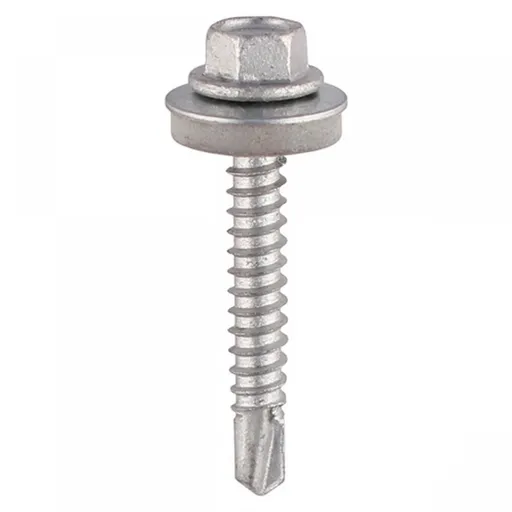 TIMco Hex No.3 S/Drill Screw W16 Ø5.5 x 25mm Silver      bag 140