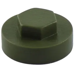 Colour Match Hexagon Screw Cover Cap 5/16" x 16mm - Olive Green, Pack of 1000