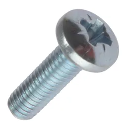 Machine Screw Pozi Pan Head Bright Zinc Plated - M4, 12mm, Pack of 100