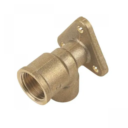 Trade End Feed Wallplate Elbow - 15mm x 1/2''