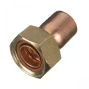 Trade End Feed Tap Connector Straight WRAS 15mm x 1/2"
