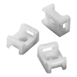 CORElectric White Screwable cable tie mount (W)4.8mm, Pack of 25