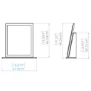 Swift Noire High gloss Black Framed Mirror (H)510mm (W)480mm