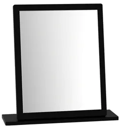 Swift Noire High gloss Black Framed Mirror (H)510mm (W)480mm