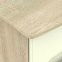 Monte carlo Cream oak effect 4 Drawer Bedside chest (H)1065mm (W)765mm (D)395mm