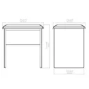 Como Grey Oak effect Dressing table stool (H)510mm