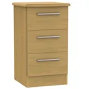 Montana 3 Drawer Bedside chest (H)700mm (W)400mm (D)410mm