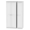 Warwick Contemporary Matt white Tall Triple Wardrobe (H)1970mm (W)1110mm (D)530mm