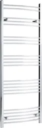 Dual Fuel Heated Towel Rail 1600 x 600mm Curved Thermostatic