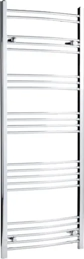 Dual Fuel Heated Towel Rail 1600 x 600mm Curved Thermostatic