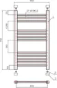 DuraTherm Heated Towel Rail Anthracite 750 x 450mm Flat