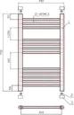 Dual Fuel Anthracite Heated Towel Rail 750 x 450mm - Flat Thermostatic