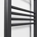 Dual Fuel Anthracite Heated Towel Rail 1600 x 600mm - Flat Thermostatic