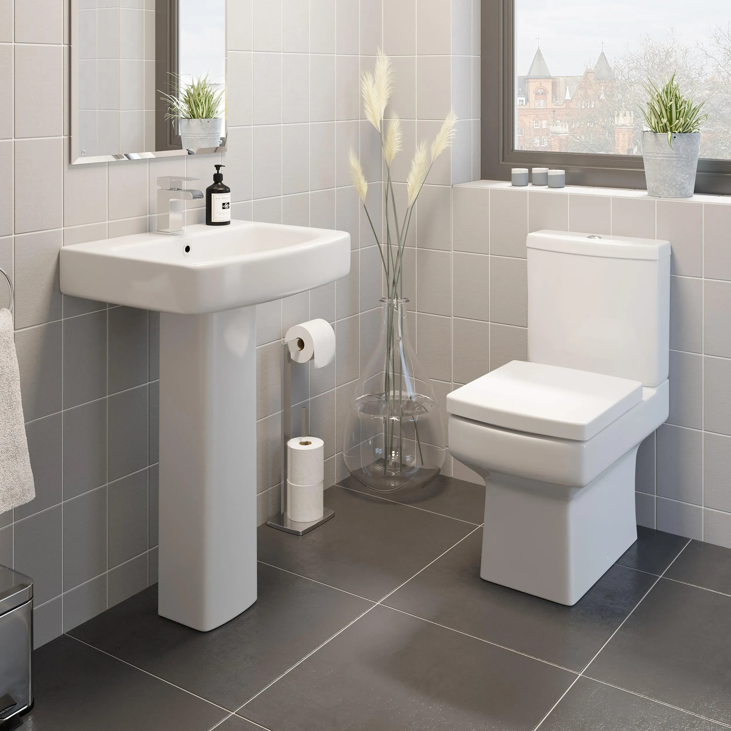 Royan Toilet & Basin Cloakroom Suite