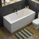 Royan Bathroom Suite with Double Ended Curved Bath 1700 x 700mm