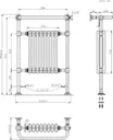 DuraTherm Traditional Heated Towel Radiator - 952mm x 659mm