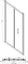 Luxura 760mm Bi-fold Shower Door - 6mm Glass