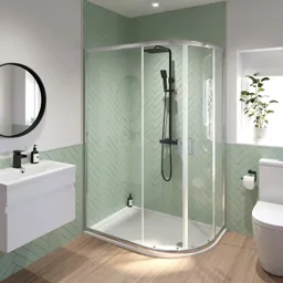 Luxura Offset Quadrant Shower Enclosure 1000mm x 800mm - 6mm Glass (Right Hand Entry)