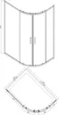 Luxura Offset Quadrant Shower Enclosure 1200mm x 800mm - 6mm Glass (Right Hand Entry)