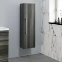 Aurora Charcoal Grey Wall Hung Tall Bathroom Cabinet 1200 x 350mm