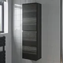 Artis Charcoal Grey Wall Hung Tall Bathroom Cabinet 1200 x 350mm