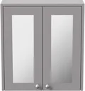 Park Lane Double Door Traditional Grey Mirror Cabinet 650 x 600mm