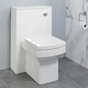 Aurora White Gloss Concealed Cistern Unit & Royan Toilet - 500mm Width (215mm Depth)