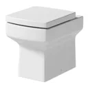 Aurora White Gloss Concealed Cistern Unit & Royan Toilet - 500mm Width (215mm Depth)