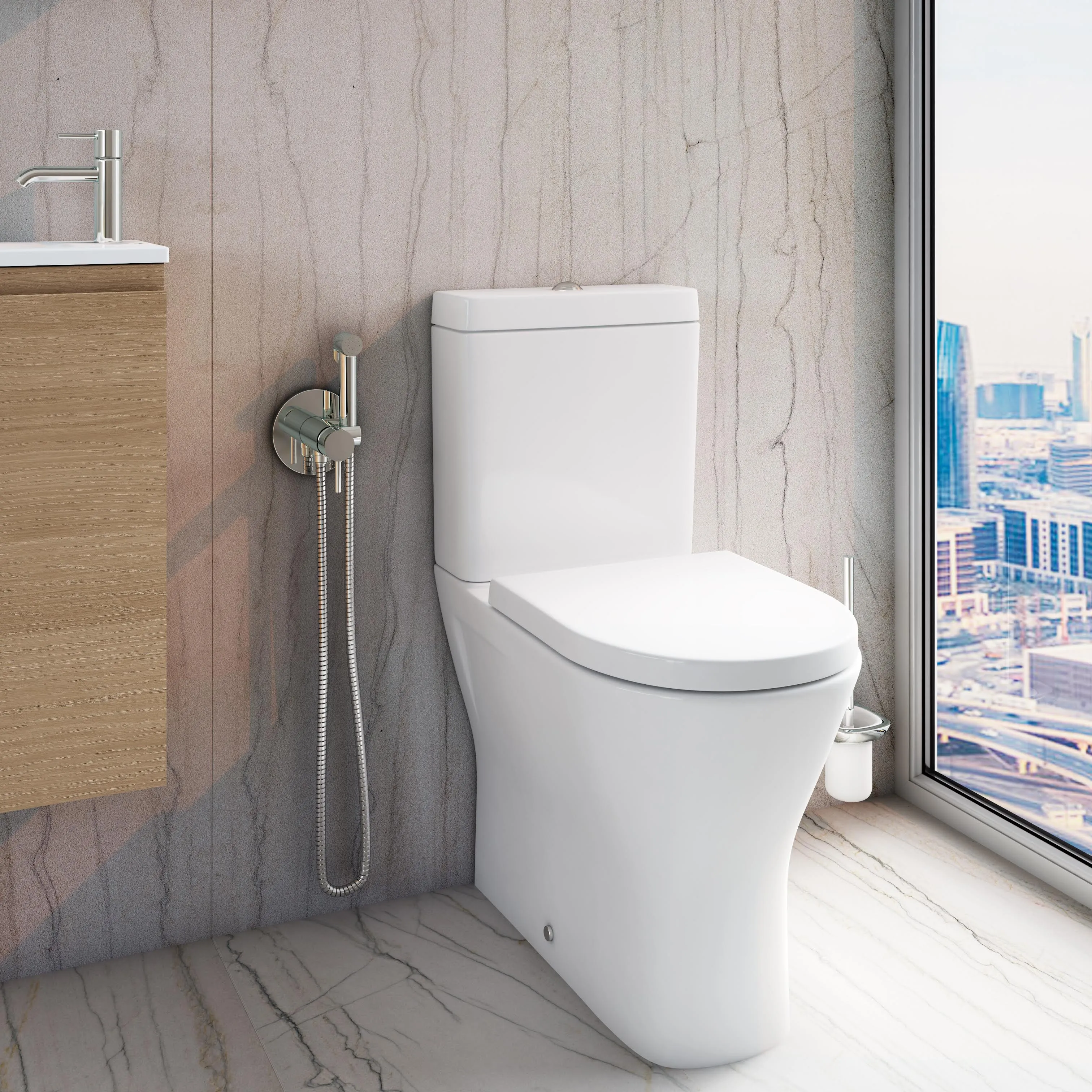 RAK Ceramics Resort Comfort Height Rimless Toilet & Soft Close Seat - RSTPAKMX