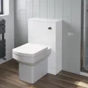 Artis White Gloss Concealed Cistern Unit & Royan Toilet - 500mm Width (215mm Depth)