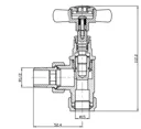 DuraTherm Standard Anthracite Cross Head Angled Radiator Valves - 15mm
