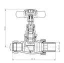 DuraTherm Standard Anthracite Cross Head Straight Radiator Valves - 15mm
