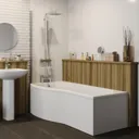 Marseille Bathroom Suite with P Shape Bath & Screen - Left Hand 1700mm