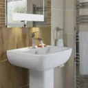 Amelie Bathroom Suite with Double Ended Curved Bath - 1700 x 700mm