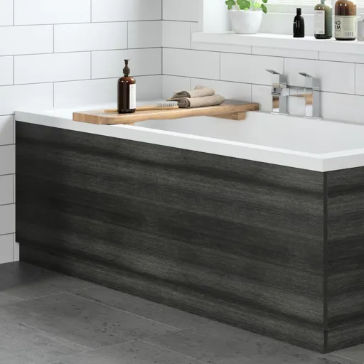 Aurora Charcoal Grey MDF Bath Side Panel - 1700mm