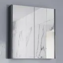 Artis Grey Gloss Furniture Bundle - Including 600mm Vanity Unit, Tall Unit & Mirror Cabinet