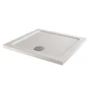 Podium Low Profile Square Anti Slip Shower Tray - 900 x 900mm with Waste