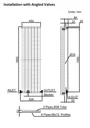 DuraTherm Vertical Single Flat Panel Designer Radiator - 1600 x 452mm White
