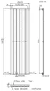 DuraTherm Vertical Single Flat Panel Designer Radiator - 1600 x 452mm White