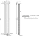 DuraTherm Vertical Double Flat Panel Designer Radiator - 1600 x 304mm White