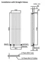 DuraTherm Vertical Double Flat Panel Designer Radiator - 1800 x 532mm White