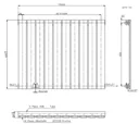DuraTherm Horizontal Single Flat Panel Designer Radiator - 600 x 756mm Anthracite