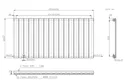 DuraTherm Horizontal Single Flat Panel Designer Radiator - 600 x 1212mm Anthracite