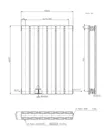 DuraTherm Horizontal Double Flat Panel Designer Radiator - 600 x 456mm Anthracite