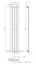 DuraTherm Vertical Single Flat Panel Designer Radiator - 1600 x 300mm Anthracite