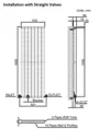 DuraTherm Vertical Double Flat Panel Designer Radiator - 1600 x 532mm Anthracite
