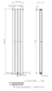 DuraTherm Vertical Double Flat Panel Designer Radiator - 1800 x 304mm Anthracite