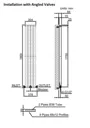 DuraTherm Vertical Double Flat Panel Designer Radiator - 1800 x 304mm Anthracite