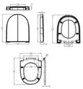 Aurora White Gloss Concealed Cistern Unit & Arles Toilet - 500mm Width (215mm Depth)