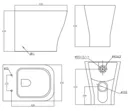 Aurora White Gloss Concealed Cistern Unit & Marseille Toilet - 500mm Width (215mm Depth)